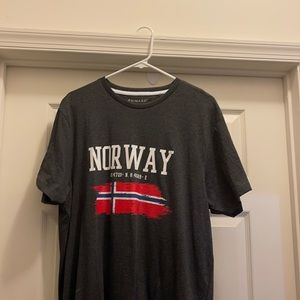 Slightly worn gray T-shirt for men